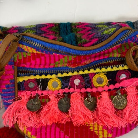 ALDO Handmade Women's Boho Woven Waist Bag Fanny Pack Medium - Picture 3 of 10